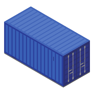 Medium Shipping Container Size Icon
