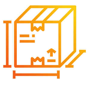 multiple shipping container size options icon