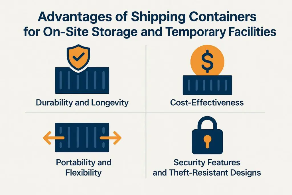 Advantages of Shipping Containers for On-Site Storage and Temporary Facilities