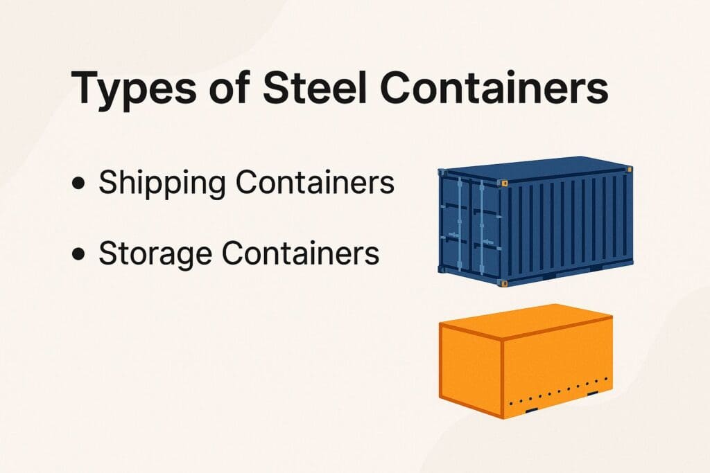Types of Steel Containers Types of Steel Containers