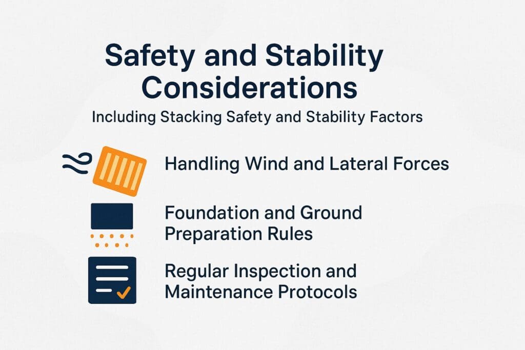 Safety and Stability Considerations, Including Stacking Safety and Stability Factors